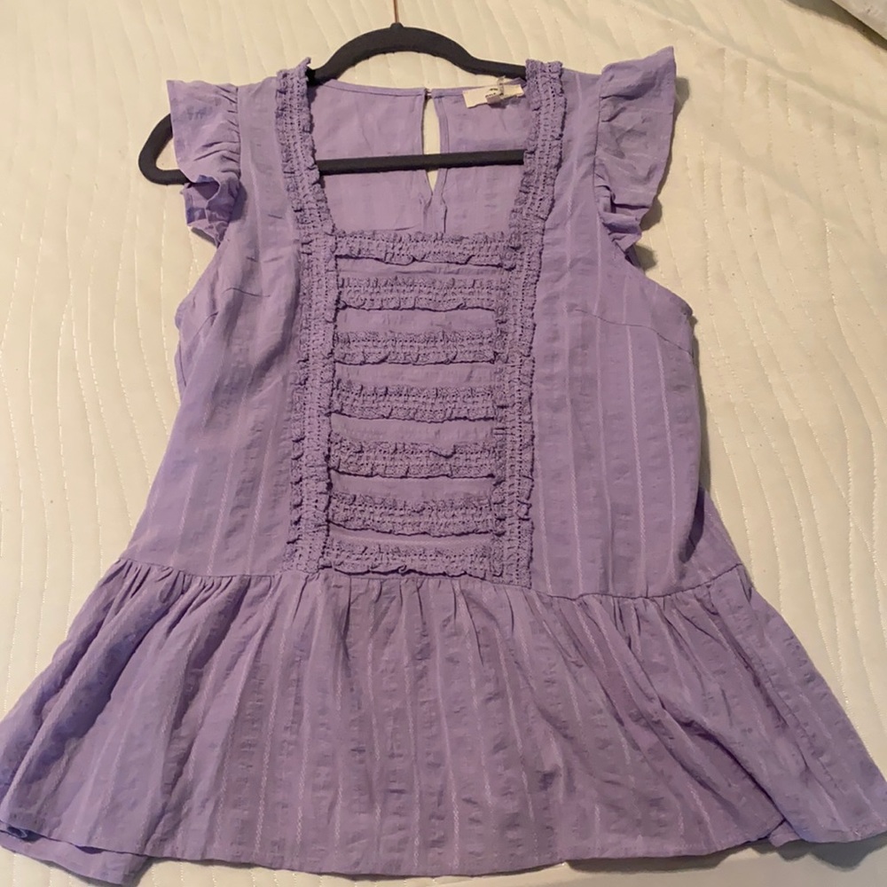 Purple peplum top